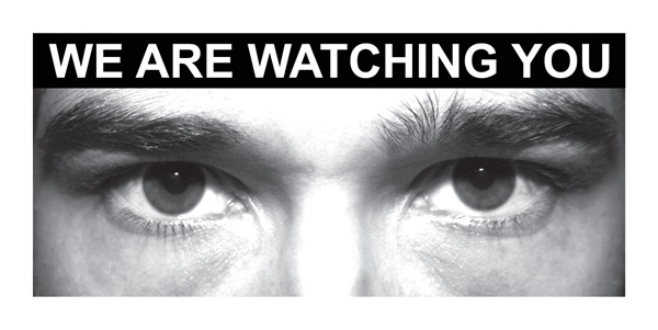 Eye Photo Sign We Are Watching You For Use With Hx Sizes