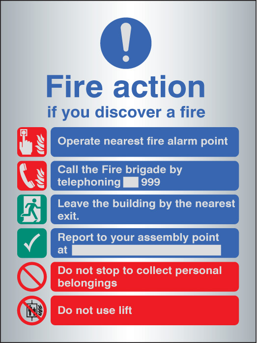 Fire Action Sign - Stay Put