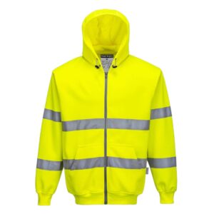 Hi-Vis Zipped Hoodie - Image 2