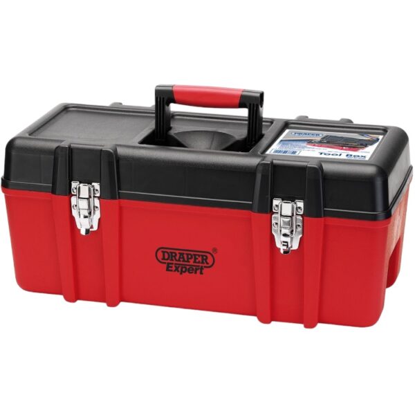 Draper Expert 580 mm Plastic Tool Box with Tote Tray - Image 2