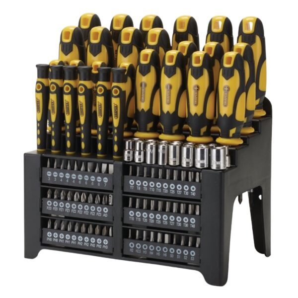 Soft Grip Screwdriver & 103 Piece Bit Set