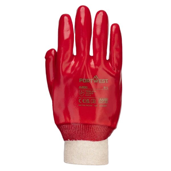 Oil-Resistant PVC Knitwrist Gloves