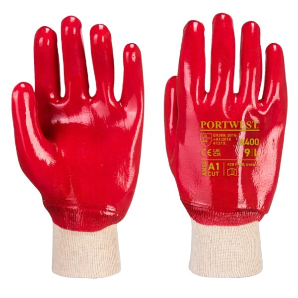 Oil-Resistant PVC Knitwrist Gloves - Image 2