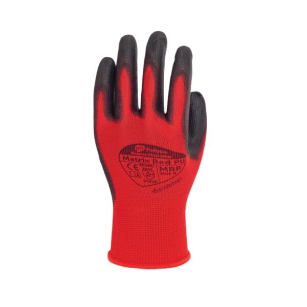 Matrix® Red PU Palm Coated Gloves