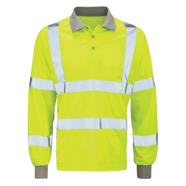 Hi-Vis Long Sleeve Breathable Polo Shirt