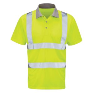 Hi-Vis Short Sleeve Breathable Polo Shirt - Image 2