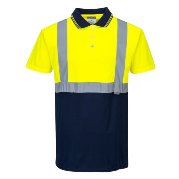 Hi-Vis Short Sleeve Contrast Polo Shirt