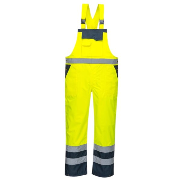 Hi-Vis Breathable Contrast Rain Bib & Brace