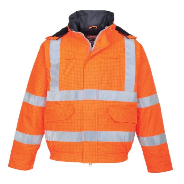 Bizflame Rain Hi-Vis Anti-Static FR Bomber Jacket