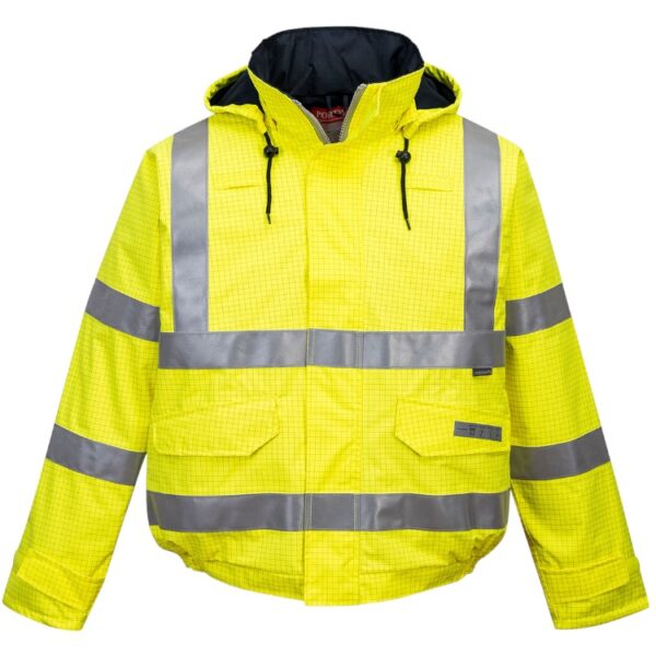 Bizflame Rain Hi-Vis Anti-Static FR Bomber Jacket - Image 2