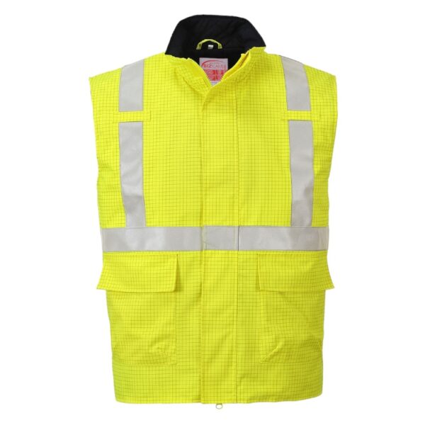 Bizflame Rain Hi-Vis Anti-Static FR Bodywarmer