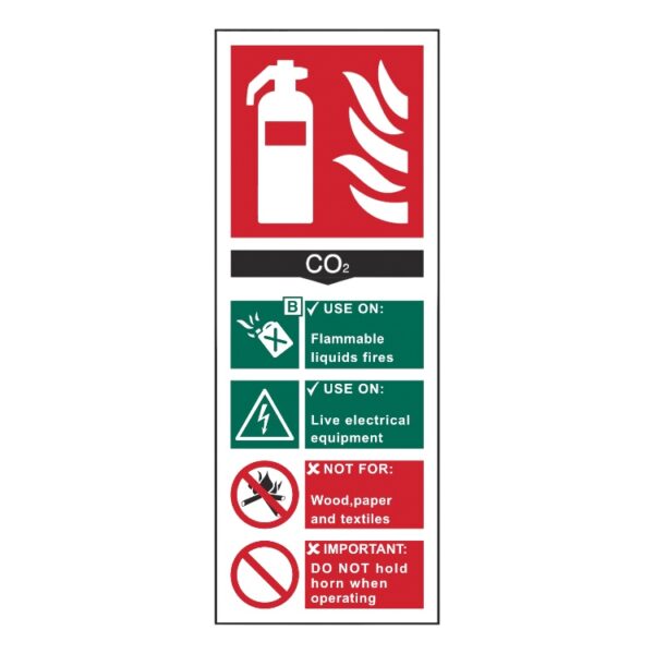 Fire Extinguisher - CO2 Carbon Dioxide Identification