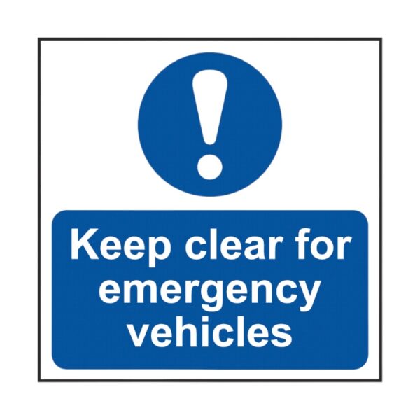 Keep Clear For Emergency Vehicles