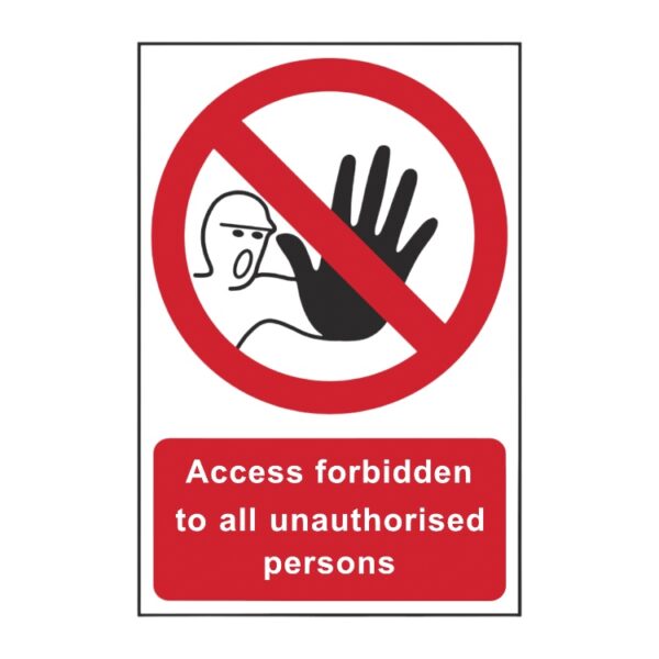 Access Forbidden To All Unauthorised Persons