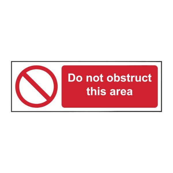 Do Not Obstruct This Area