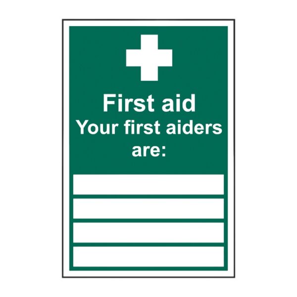 First Aid - Your First Aiders Are (4 Names)